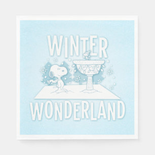 Peanuts Snoopy & Woodstock Winter Wonderland Serviette