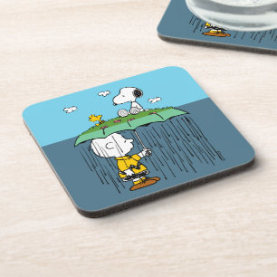 Peanuts   Sonnentag Regentag Halb und Halb Getränkeuntersetzer