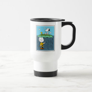 Peanuts Sonnentag Regentag halb und halb Reisebecher
