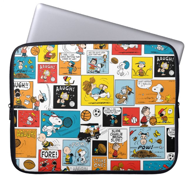 Peanuts Sportmuster Laptopschutzhülle (Vorderseite)