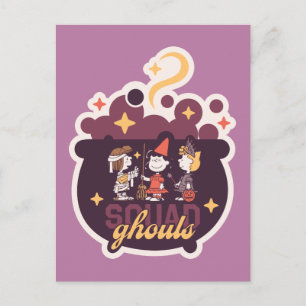 Peanuts Squad Ghouls Kessel Halloween Postkarte