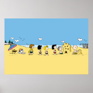 Peanuts   Tag am Strand Poster