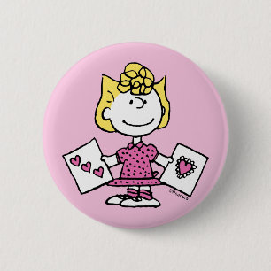 Peanuts   Valentine's Day   Sally Valentines Button