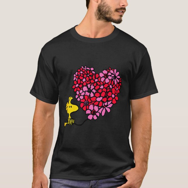 Peanuts - Valentines - Floral Heart  T-Shirt (Vorderseite)