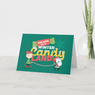 Peanuts   Walking In A Winter Candy Land! Feiertagskarte
