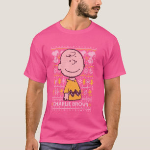 Peanuts Weihnachten Charlie Brown Gewitter Muster T-Shirt