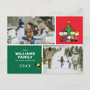 Peanuts Weihnachtsfamilienfoto Collage Feiertagspostkarte