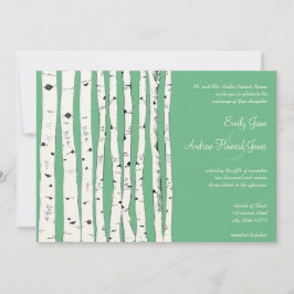 PeaPod Green Birch Tree Einladungen zur Hochzeit
