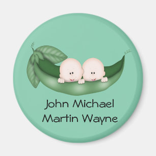 Peapod Twins Baby Duschfavoriten Magnet