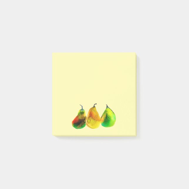 Pear Art niedliche Aquarellfrucht Post-it Klebezettel (Vorderseite)