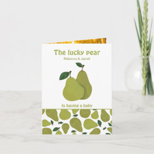 Pear couples with picture Baby Shower Invitation Einladung
