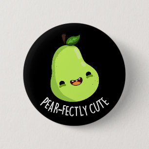 Pear-fein Niedliches Fruchtpear Dark BG Button