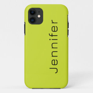 Pear Green Solid Color   Minimalistischer Name Case-Mate iPhone Hülle
