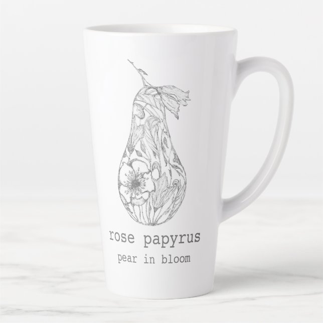 Pear in Bloom Latte Mok Milchtasse (Rechts)