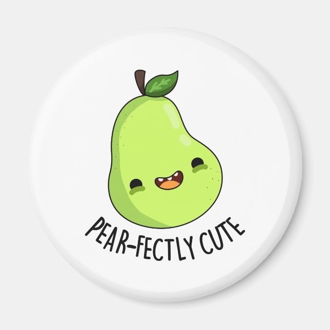 Pear-Niedliche Fruchtpear Pun Magnet (Vorne)