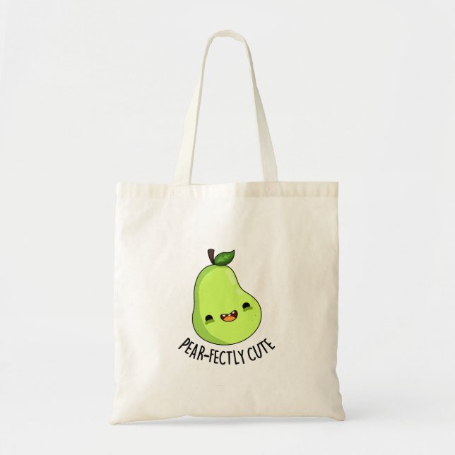 Pear-Niedliche Fruchtpear Pun Tragetasche (Vorne)