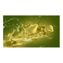 Pear Splash Poster
