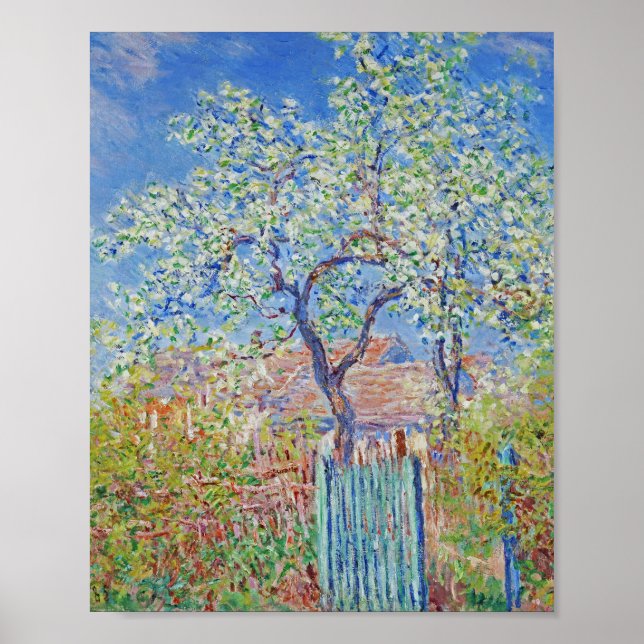 Pear Tree in Blume - Claude Monet Poster (Vorne)