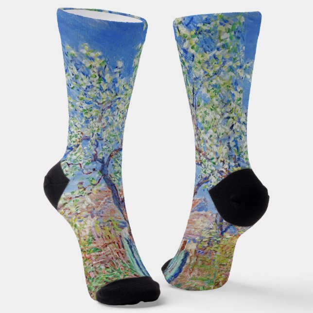 Pear Tree in Blume - Claude Monet Socken (Gewinkelt)