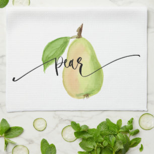 Pear Watercolor Küchentuch