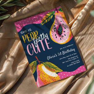 PEARewusst Niedlich" Whimsical 1. Geburtstag Einladung