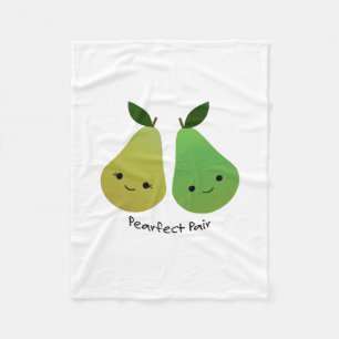 Pearfect Pear Kawaii Birnen Fleecedecke