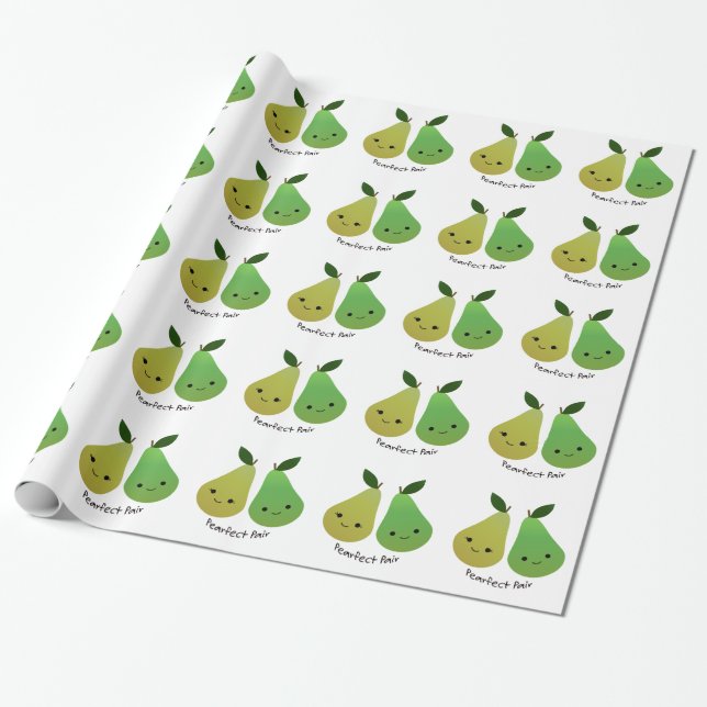 Pearfect Pear Kawaii Birnen Geschenkpapier (Ungerollt)