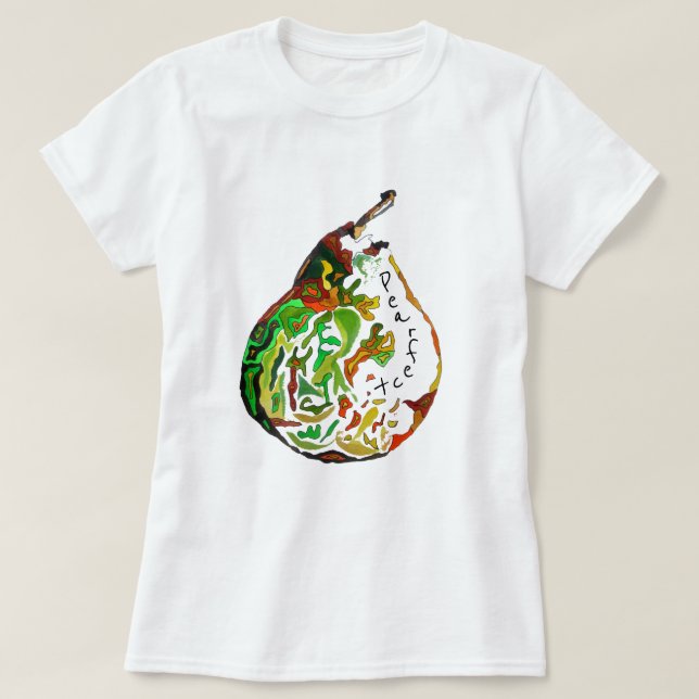 Pearfect puar Pear Frucht Pop Art Illustration T-Shirt (Design vorne)