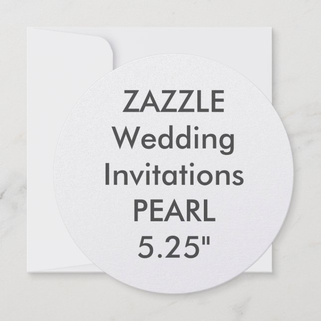 PEARL 110lb 5,25" Runde Hochzeitseinladungen Einladung (Vorderseite)