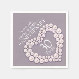Pearl 30. Hochzeit Geburtshaus Servietten