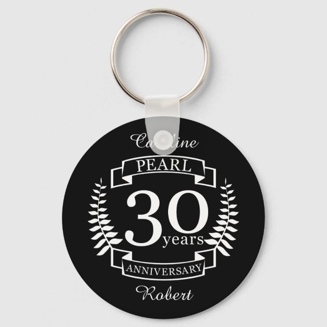 Pearl 30. Hochzeitstag 30 Jahre Schlüsselanhänger (Vorderseite)