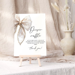 Pearl and Bow Girl Duschkabine Windelwindeln Poster