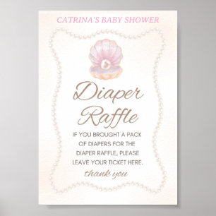 Pearl Baby Shower Spiel Schild