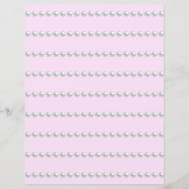 Pearl Beads Scrapbook Paper (Vorderseite)