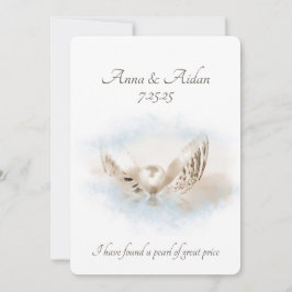 Pearl bei Seashell Wedding Einladung
