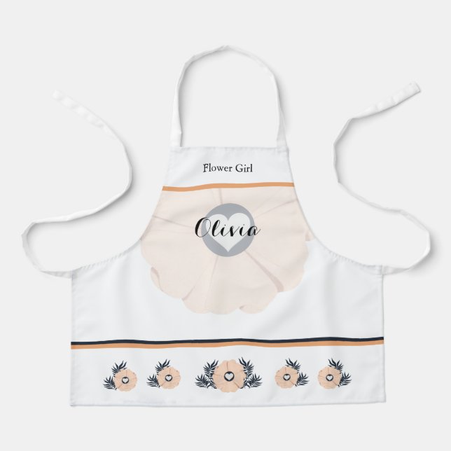 Pearl Black Watusi Tacao Flower Girl Wedding Schür Schürze (Vorderseite)