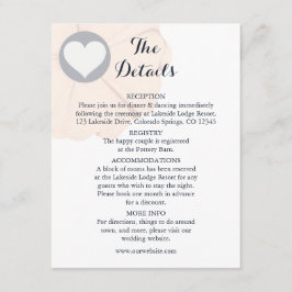Pearl Black Watusi Tacao Wedding Details Card Begleitkarte