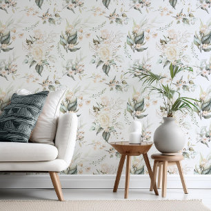 Pearl Blush Floral Elegance Muster ID989 Tapete