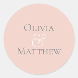 Pearl Blush Personalisiert Runder Aufkleber