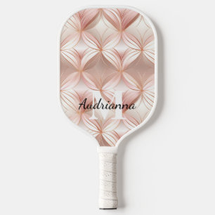 Pearl Blush Pink Rose Gold Abstrakt Pickleball Schläger