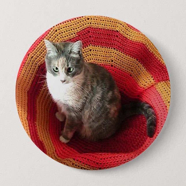 Pearl Cat über Afghanistan Button (Vorderseite)