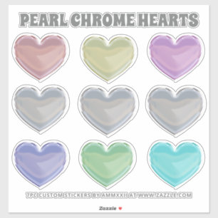 Pearl Chrome Hearts Aufkleber