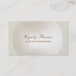 Pearl Circle Frame Business Card Visitenkarte