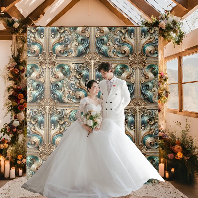 Pearl Coast Elegance Formaler Hintergrund Wandteppich (Von Creator hochgeladen)