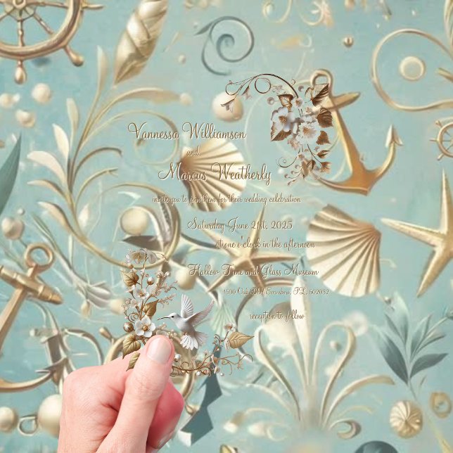 Pearl Coast Elegance Minimalistische Akryllische H Acryleinladungen (Von Creator hochgeladen)