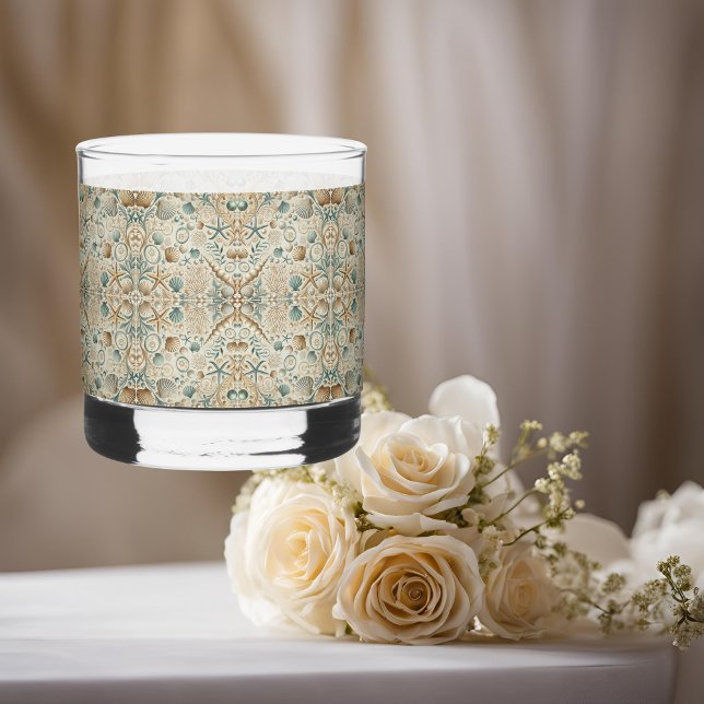 Pearl Coast Elegance Muscheln Printed Rocks Brille Whiskyglas (Von Creator hochgeladen)