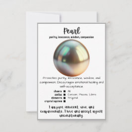 Pearl Crystal Meaning Card Einladung