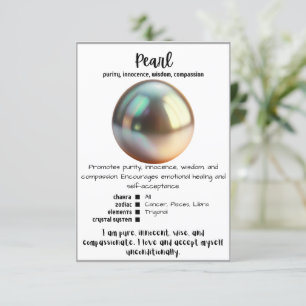 Pearl Crystal Meaning Card Einladung