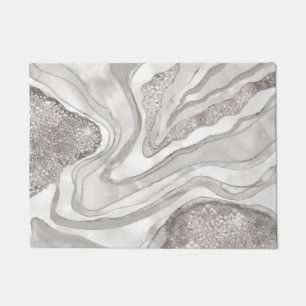 Pearl, Diamanten und Platin geode digitale Kunst Fußmatte