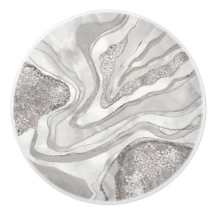 Pearl, Diamanten und Platin geode digitale Kunst Keramikknauf